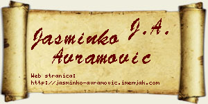 Jasminko Avramović vizit kartica